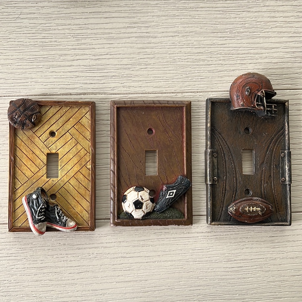 Switch Plates ~ Antique Style Sports Theme